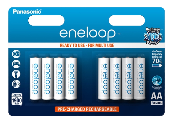 Lot De 20 Piles Rechargeables Panasonic Eneloop AA 2000mAh - Parfait Pour Appareils Photo, Jouets, Lampes